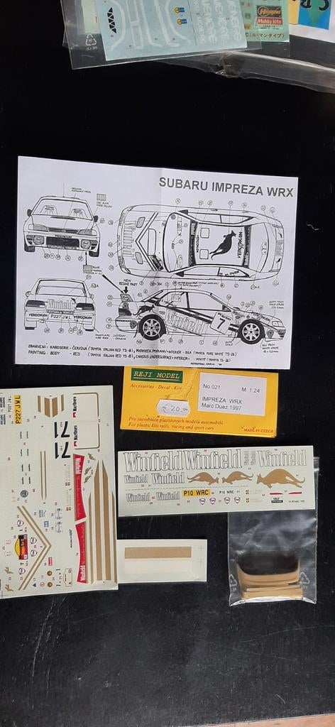 Stickers : Subaru Impreza WRX Duez Winfield 1/24, Enlèvement ou Envoi