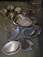 Set inox schotels, stoofpotten en sauspannetje, Huis en Inrichting, Ophalen, Gebruikt, Inox, Keramische plaat