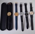 Lot de 5 montres vintage – Quartz & Mécaniques – Non testées, Bijoux, Sacs & Beauté, Montres | Hommes, Enlèvement ou Envoi, Or