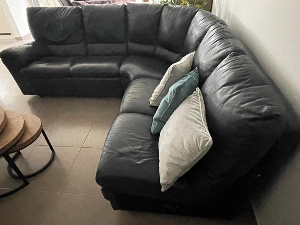 Luxe zetel (6) duurzaam Italiaans leder Zo goed als nieuw, Huis en Inrichting, Ophalen, Zo goed als nieuw, Leer