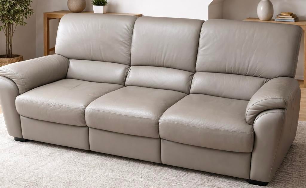 Lederen zetels 2+3 zit electrische relaxen, Enlèvement, Utilisé, Quatre personnes ou plus, Cuir