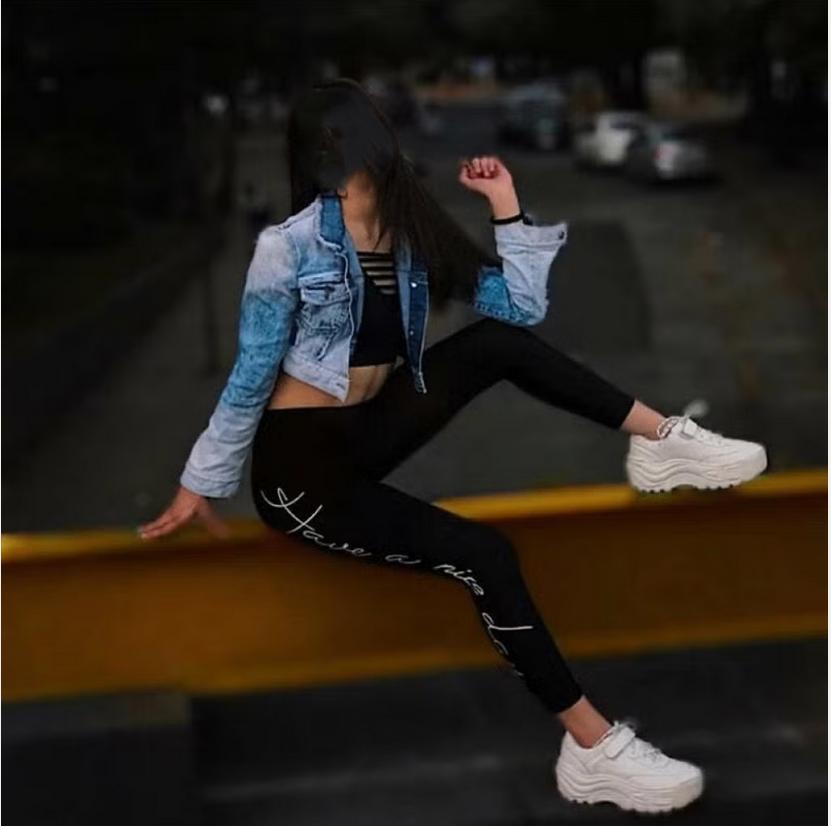 Legging met print 👄, Verzenden, Zwart, Nieuw, Fitness of Aerobics