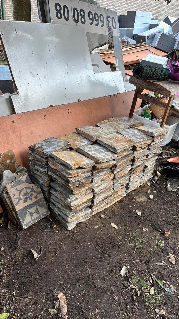 Graits tegels, Doe-het-zelf en Bouw, Tegels, Gebruikt, Vloertegels, Ophalen