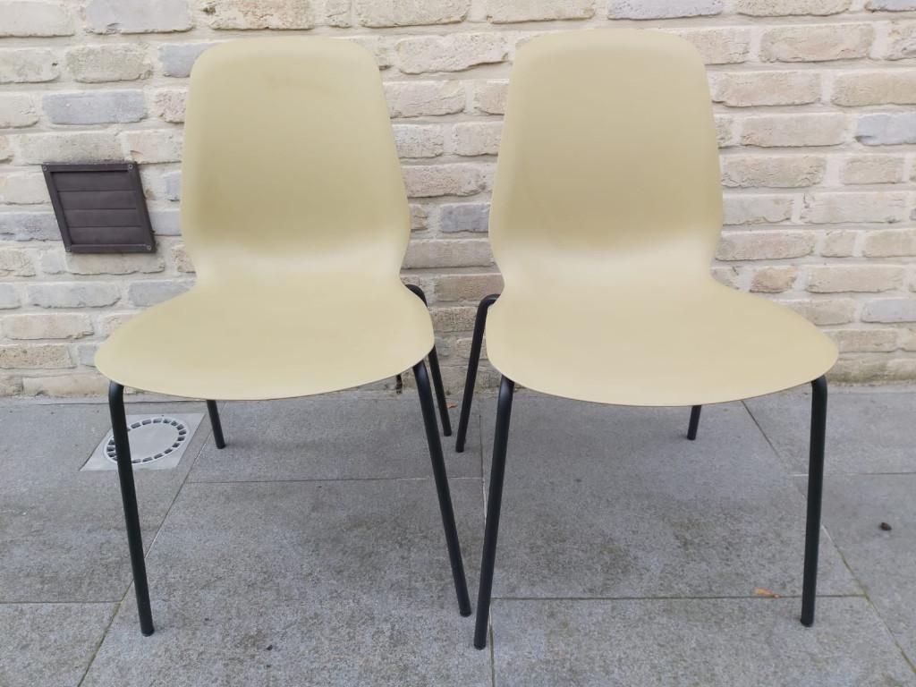 Ikea Chaise leifarne Lot de 2, Maison & Meubles, Chaises, Utilisé, Deux, Synthétique, Métal, Autres couleurs, Enlèvement