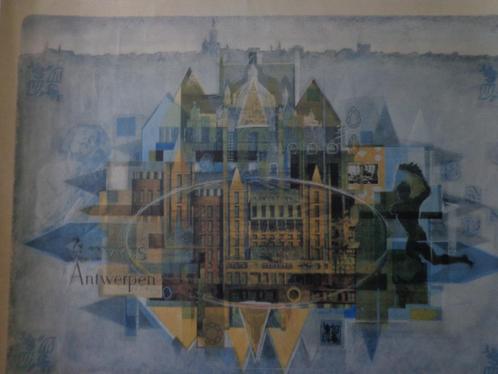 prent Astrid Park Plaza door Stevens in 1997, Antiek en Kunst, Kunst | Etsen en Gravures, Ophalen of Verzenden