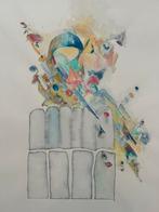 Aquarel 1975 - Monogram, Antiek en Kunst, Kunst | Litho's en Zeefdrukken, Ophalen