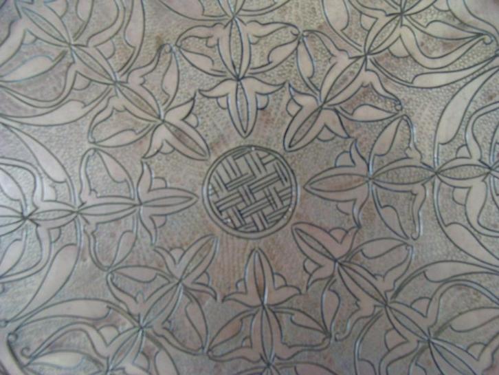 Grote koperen (messing) schotel van 50cm diameter, Antiek en Kunst, Antiek | Brons en Koper, Koper, Ophalen of Verzenden