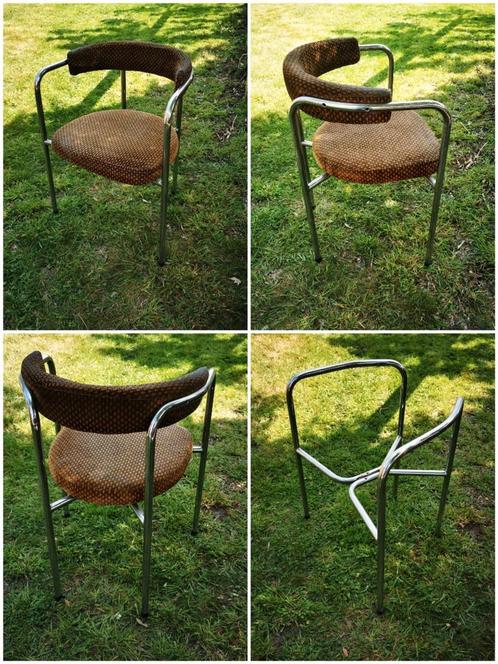 Set 4 stoelen, Huis en Inrichting, Stoelen, Gebruikt, Stof, Ophalen