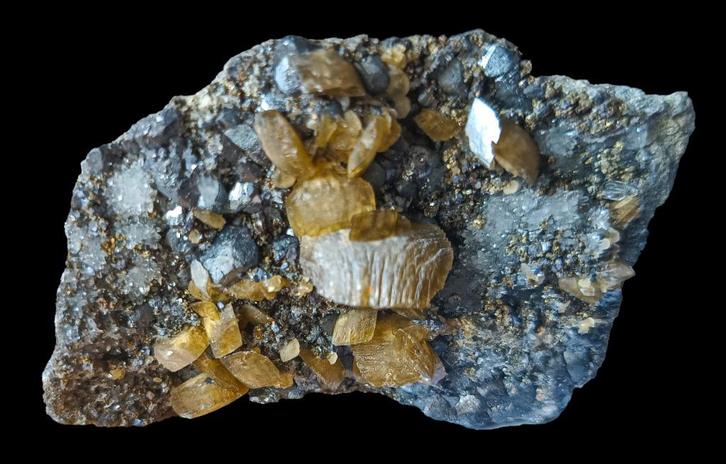 SIDERIET op SFALERIET uit Peru, Verzamelen, Mineralen en Fossielen, Mineraal, Ophalen of Verzenden
