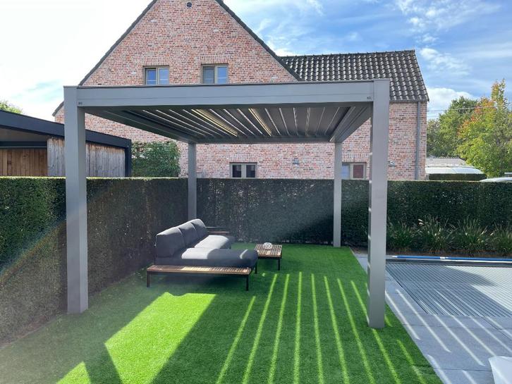 Terrasoverkapping met lamellen, Tuin en Terras, Overkappingen, Zo goed als nieuw, Tuinpaviljoen, Ophalen