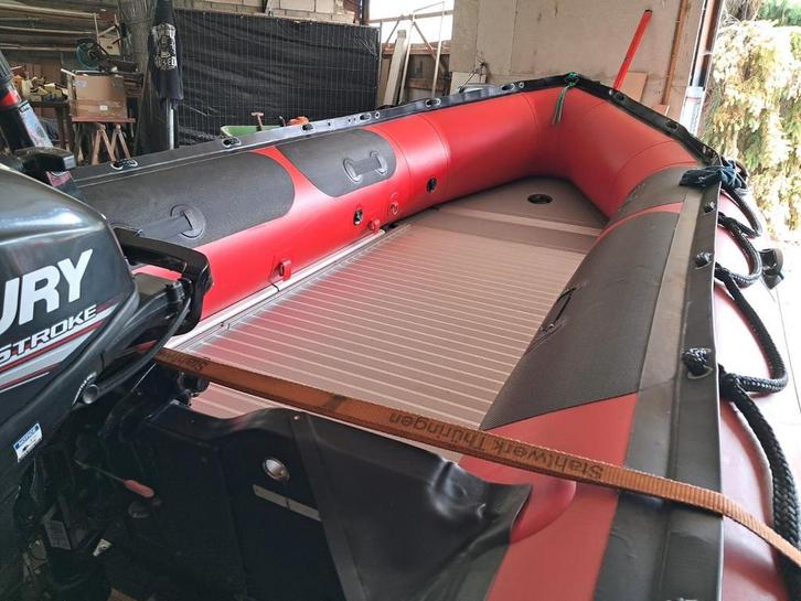Rubber boot met motor en trailer, Watersport en Boten, Rubberboten, Zo goed als nieuw, Ophalen