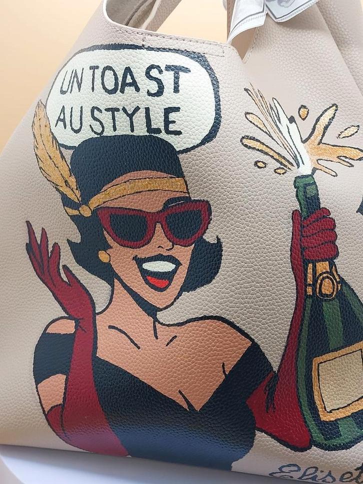 Handtas eigen creatie, Handtassen en Accessoires, Tassen | Schoudertassen, Nieuw, Beige, Ophalen of Verzenden