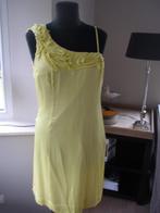 Stills fleurig geel zijden cocktail jurkje - 36/38, Kleding | Dames, Geel, Ophalen of Verzenden, Zo goed als nieuw, Maat 36 (S)