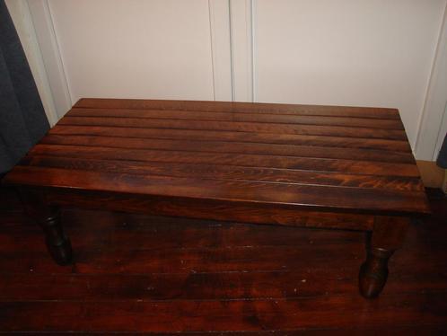 Table basse bois massif, Huis en Inrichting, Tafels | Salontafels, Gebruikt, Minder dan 50 cm, 50 tot 100 cm, 100 tot 150 cm, Rechthoekig