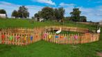 18 tuinhekken (80 cm x 166cm) + poortje (80cm x 100cm), Ophalen, Gebruikt, Hout, Met poort