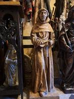 Groot La. Fance - Kerk Beeld - Monnik - 103 cm - Gips  1920, Antiek en Kunst, Antiek | Religieuze voorwerpen, Ophalen