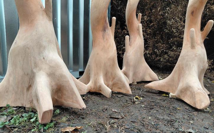 Kapstok in teak, Huis en Inrichting, Woonaccessoires | Kapstokken, Nieuw, Staande kapstok, 200 cm of meer, Hout, Ophalen of Verzenden