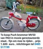 Puch retro bromfiets vintage brommer, Fietsen en Brommers, Ophalen of Verzenden, Zo goed als nieuw