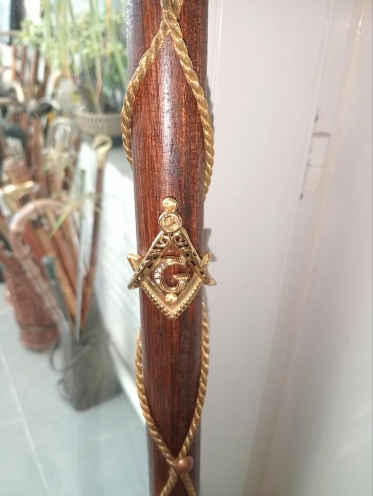 Vrijmetselaar met stok/stok (esoterie), Antiek en Kunst, Curiosa en Brocante, Ophalen of Verzenden