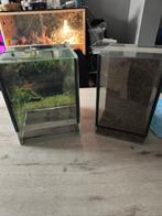 2 kleine terrariums, Dieren en Toebehoren, Reptielen en Amfibieën | Toebehoren, Ophalen, Gebruikt, Terrarium of Paludarium