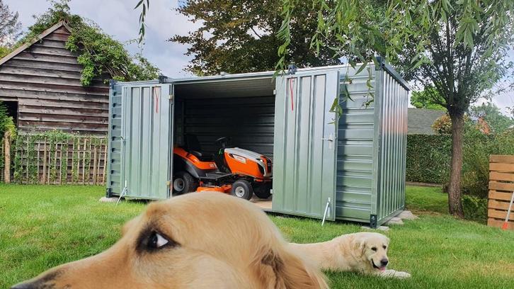 zitmaaier stalling/container/zelfbouwcontainer/grasmaaier, Jardin & Terrasse, Tondeuses autoportées, Neuf, Enlèvement ou Envoi