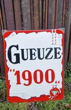 Plaque émaillée Publicitaire Gueuze, Enlèvement