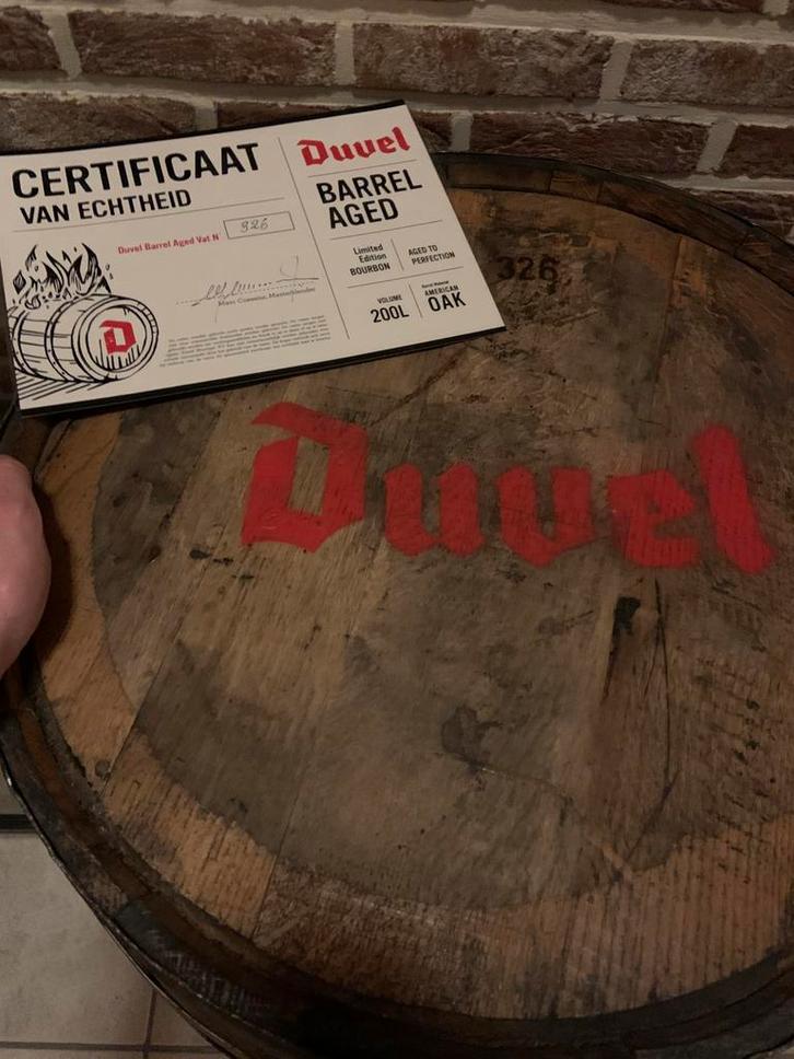 Eiken vat Duvel barel aged, Verzamelen, Biermerken, Zo goed als nieuw, Duvel, Ophalen