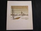 Origineel Aquarel ' Het Witte Dorp' Jan Hermus Mechelen, Ophalen of Verzenden