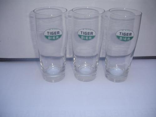 3 bierglazen van Tiger Beer, 25cl, Verzamelen, Biermerken, Zo goed als nieuw, Glas of Glazen, Overige merken, Ophalen of Verzenden