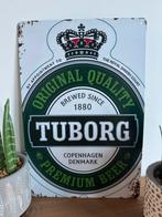 Metalen reclamebord Tuborg, Ophalen of Verzenden, Nieuw, Reclamebord, Plaat of Schild