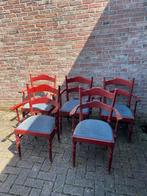 6 houten stoelen met leuning, Ophalen
