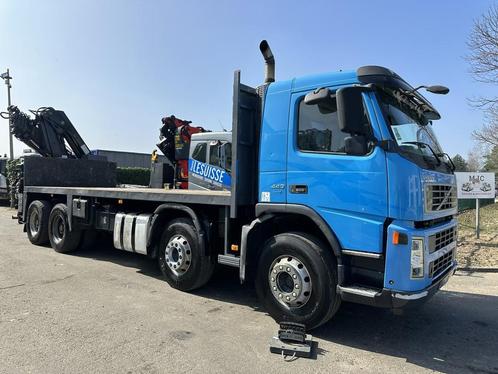 Volvo FM 440 8x4 PRITSCHE 7m20 + KRAN HIAB 288 EP-5 HIDUO +, Auto's, Vrachtwagens, Bedrijf, ABS, Elektrische ramen, Lichtmetalen velgen