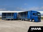 MAN TGX 26.480 6x2-2 LL CH Zeilwagen Combinatie Slaapcabine, Auto's, Stof, Blauw, MAN, Bedrijf