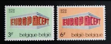 Belgique : COB 1489/90 ** Europe 1969.