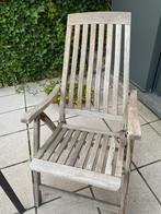 teaken stoel, Tuin en Terras, Tuinstoelen, Ophalen, Gebruikt, Teakhout, Verstelbaar