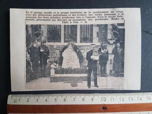 Knipsel op postkaart: Liège Gendarmerie Gendarme, Verzamelen, Militaria | Algemeen, Landmacht, Foto of Poster, Verzenden