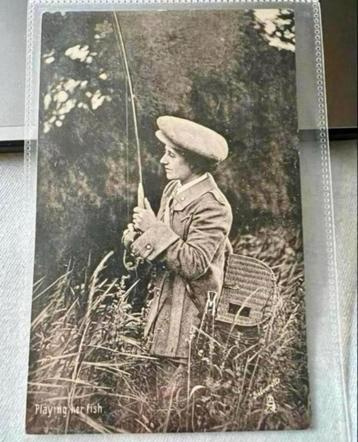 Carte postale Silverette The lady Angler 6533. Londres 1928, Enlèvement ou Envoi, 1920 à 1940, Affranchie, Angleterre