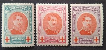 België: OBP 132/34 ** Rode Kruis 1915. beschikbaar voor biedingen