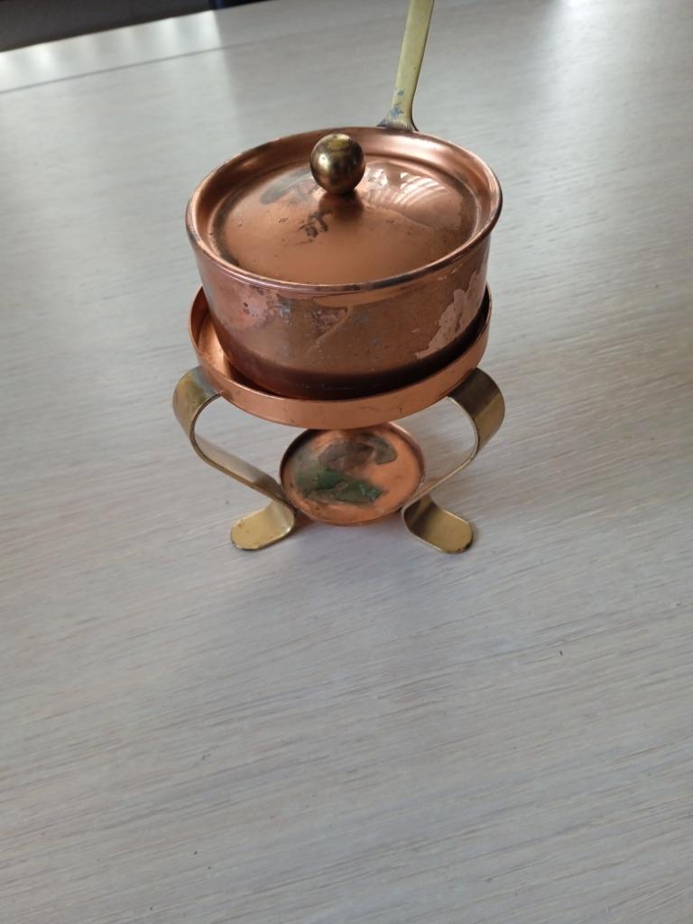 vintage koper setje voor theelicht in te zetten, Antiquités & Art, Antiquités | Céramique & Poterie, Enlèvement ou Envoi