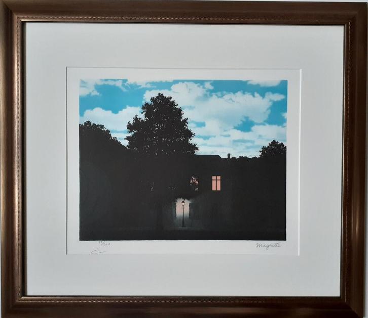 "L'Empire des Lumières 1961 " - René Magritte, Antiek en Kunst, Kunst | Litho's en Zeefdrukken, Ophalen