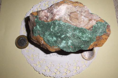 MALACHIET - ruw stuk +/- 500 gram, Collections, Minéraux & Fossiles, Enlèvement