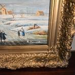 Winterlandschap schilderij, Ophalen