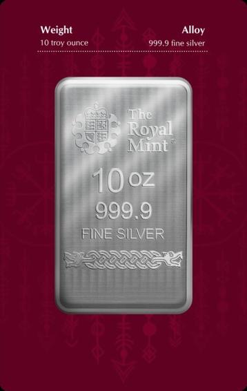10 oz Silver, Norse God Thor, 10 ounce zilveren baar beschikbaar voor biedingen