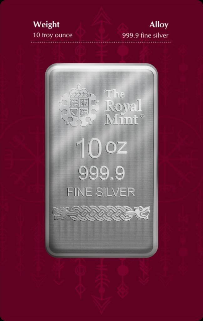 10 oz Silver, Norse God Thor, 10 ounce zilveren baar, Postzegels en Munten, Edelmetalen en Baren, Zilver, Verzenden
