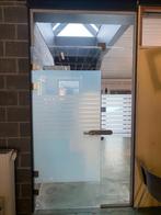 glazen deur met vast deel, Doe-het-zelf en Bouw, Deuren en Vliegenramen, Ophalen, Binnendeur, 120 cm of meer, 215 cm of meer