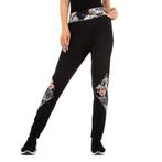 (sport) Legging zwart lila S/M, Kleding | Dames, Leggings, Maillots en Panty's, Legging, Maat 36/38 (S), Verzenden, Zwart