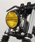 Koplamp classic look cafe racer bobber scrambler geel onder