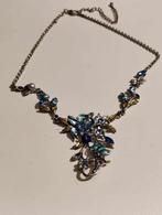collier vintage bleu en métal  émaillé travaillé, Bijoux, Sacs & Beauté, Enlèvement ou Envoi, Autres matériaux, Collier
