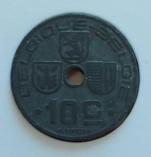 Belgium 1941 - 10 Cent  FR/VL - Leopold III - Morin 489/UNC, Timbres & Monnaies, Monnaies | Belgique, Monnaie en vrac, Envoi