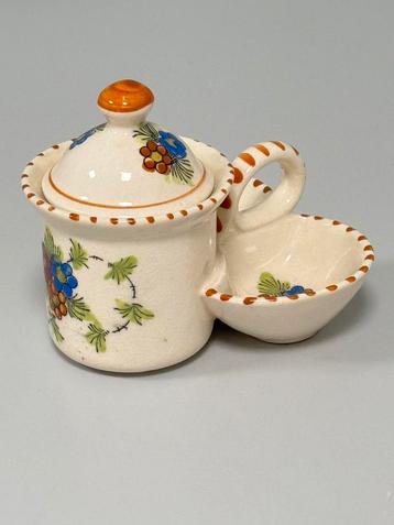 Zeldzame antieke vintage jam- of honingpot keramiek pot beschikbaar voor biedingen
